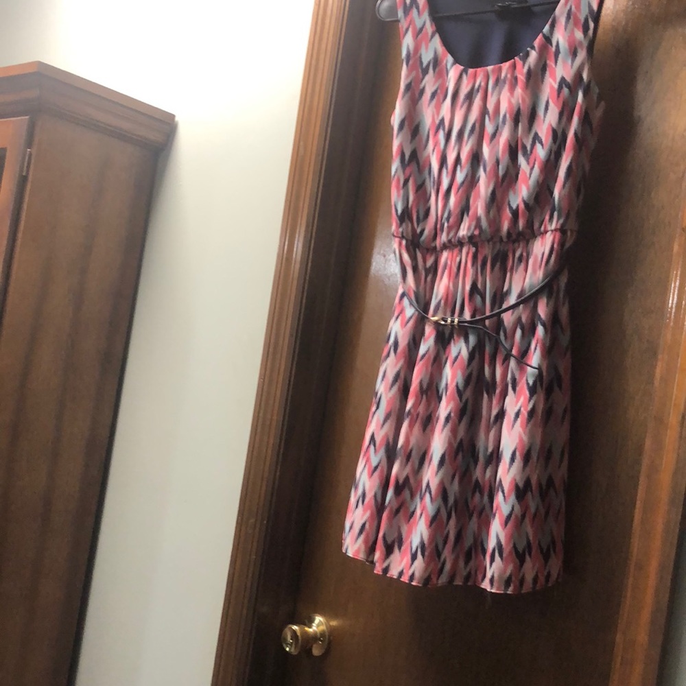 Pink and blue dress